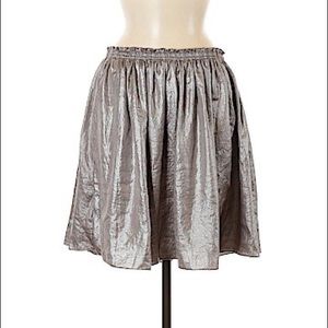 Anthropology Shimmer Silver Skirt NWOT size: S